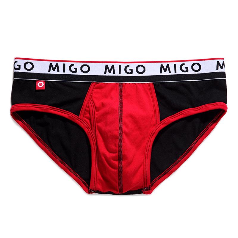 Cotton Two-tone Brief (3 In 1 Pack) - Pk.1 Underwear (Men's) MIGO