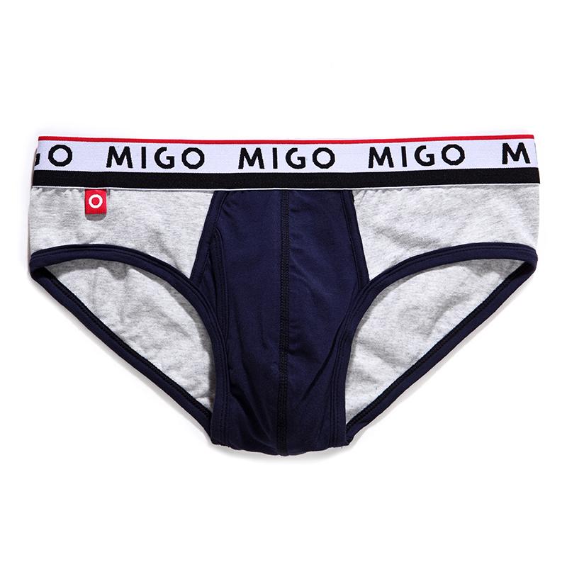 Cotton Two-tone Brief (3 In 1 Pack) - Pk.2 Underwear (Men's) MIGO