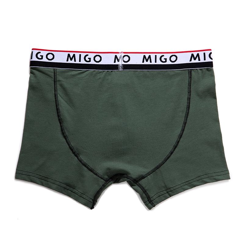 Cotton Two-tone trunk (3 In 1 Pack) Underwear (Men's) MIGO