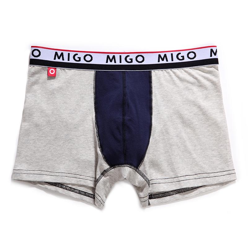 Cotton Two-tone trunk (3 In 1 Pack) Underwear (Men's) MIGO