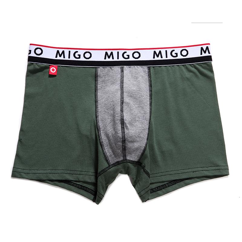 Cotton Two-tone trunk (3 In 1 Pack) Underwear (Men's) MIGO