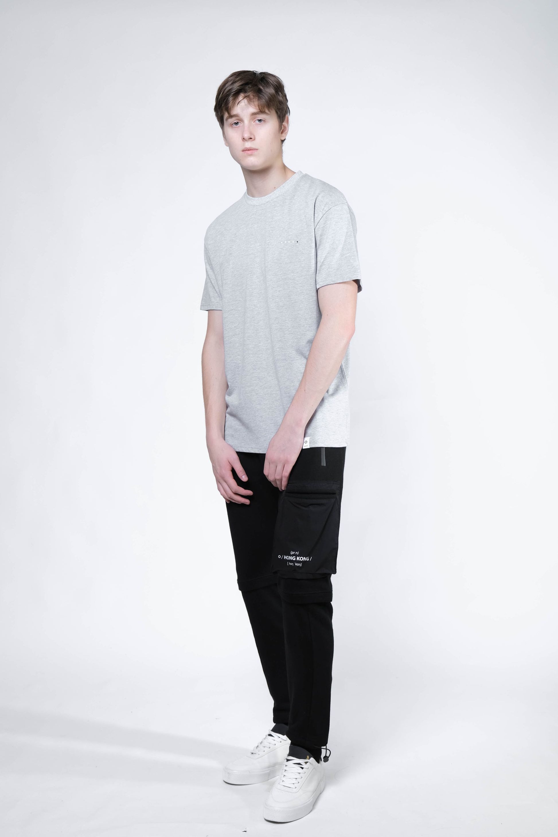 Basic SS Tee 200 (Grey Melange) - [MIGO Menswear]