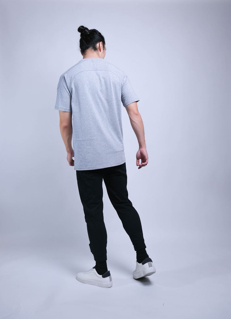 Basic SS Tee (Grey Melange) - [MIGO Menswear]