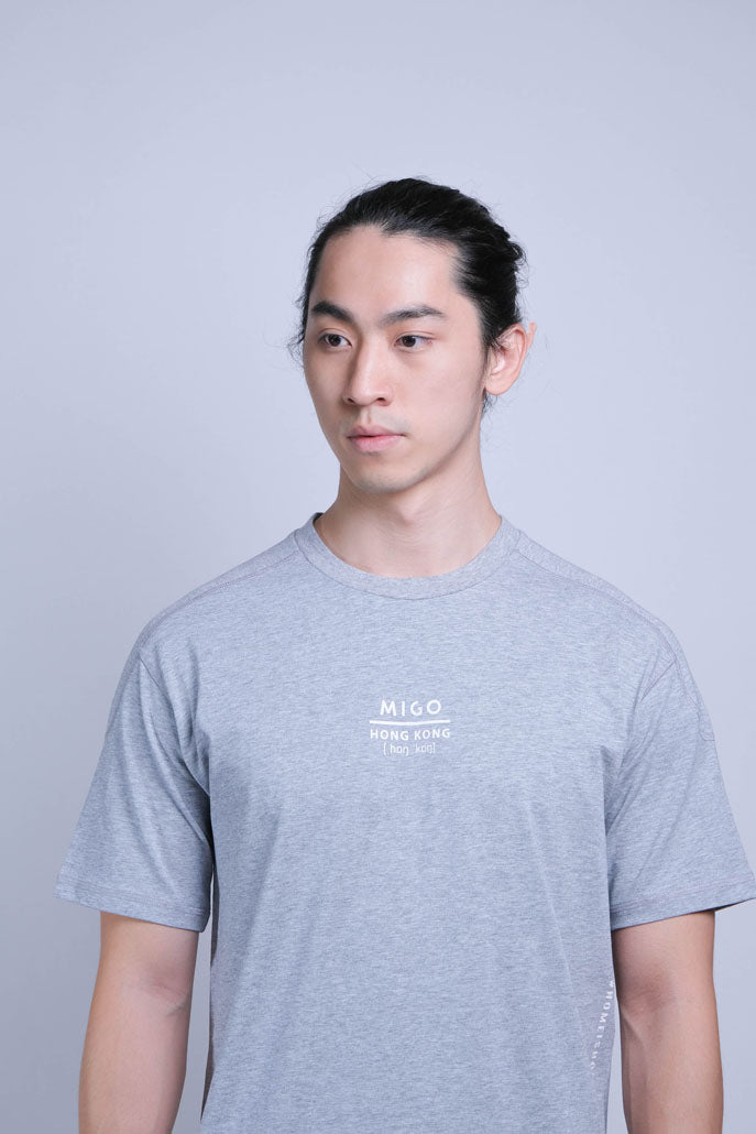Basic SS Tee (Grey Melange) - [MIGO Menswear]