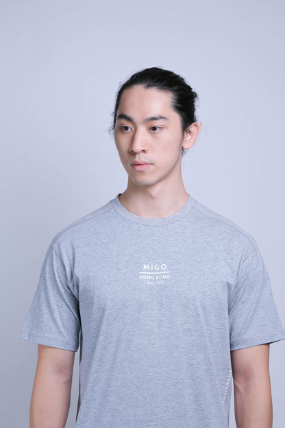 Basic SS Tee (Grey Melange) - [MIGO Menswear]