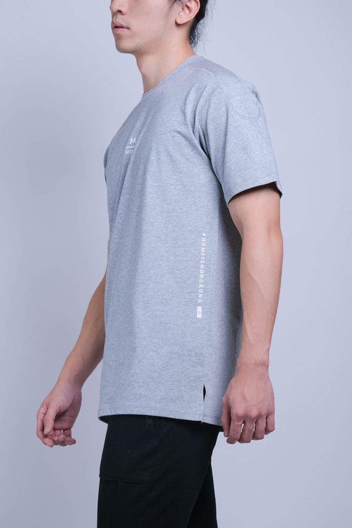 Basic SS Tee (Grey Melange) - [MIGO Menswear]