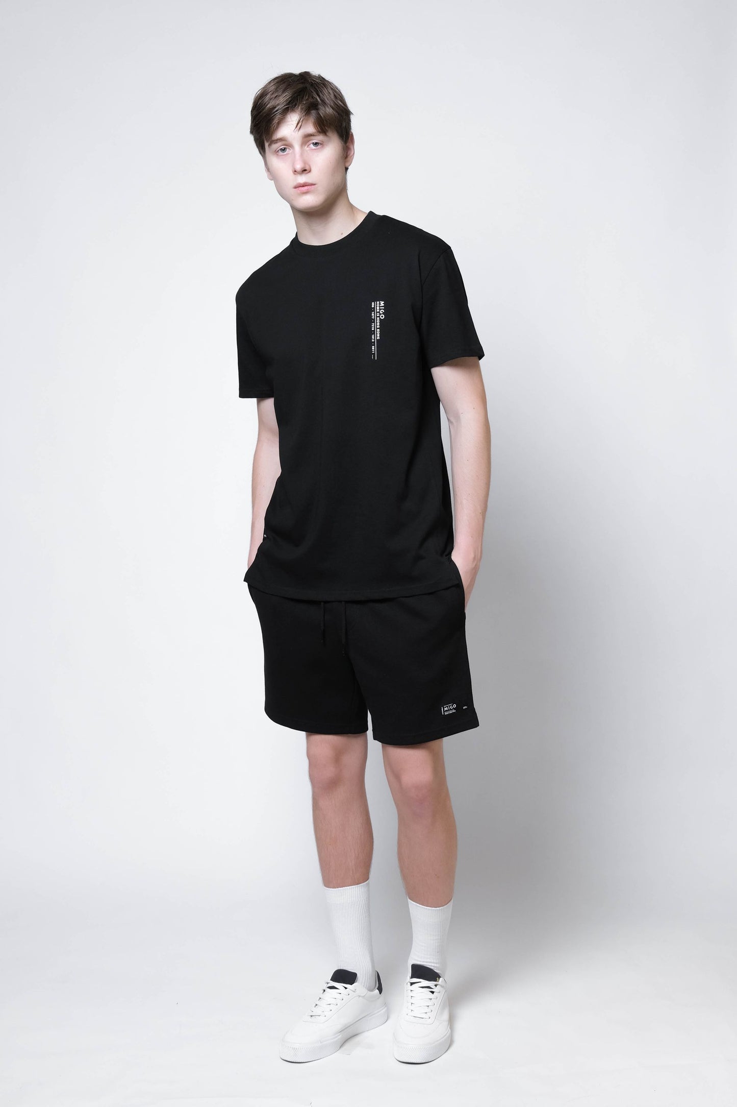 Hong Kong Side Split Tee (Black) - [MIGO Menswear]