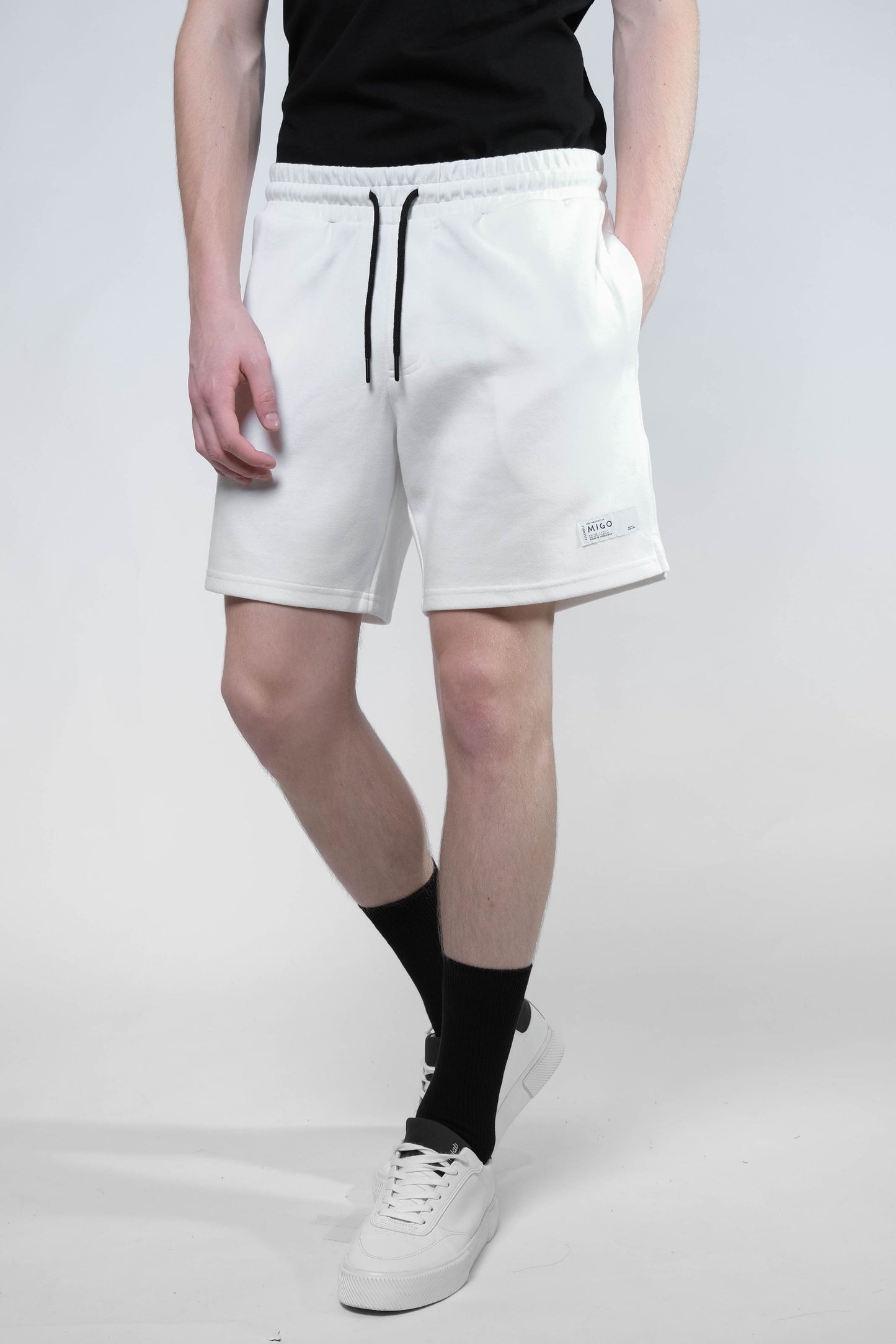 Interlock Jogger Shorts (Offwhite) - [MIGO Menswear]