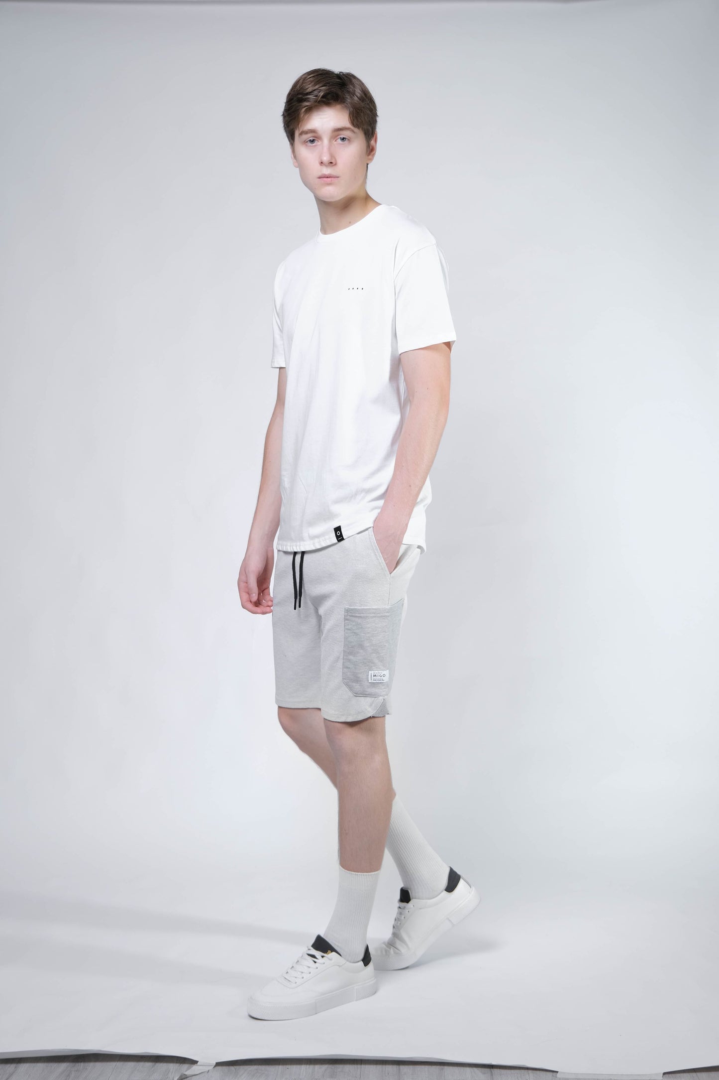 Reversed Cargo Shorts (Grey Melange) - [MIGO Menswear]