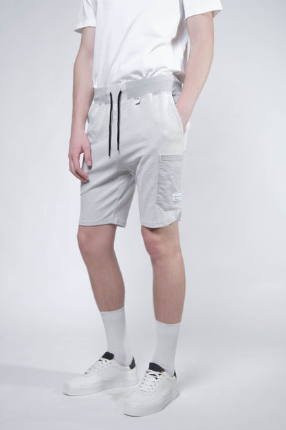 Reversed Cargo Shorts (Grey Melange) - [MIGO Menswear]