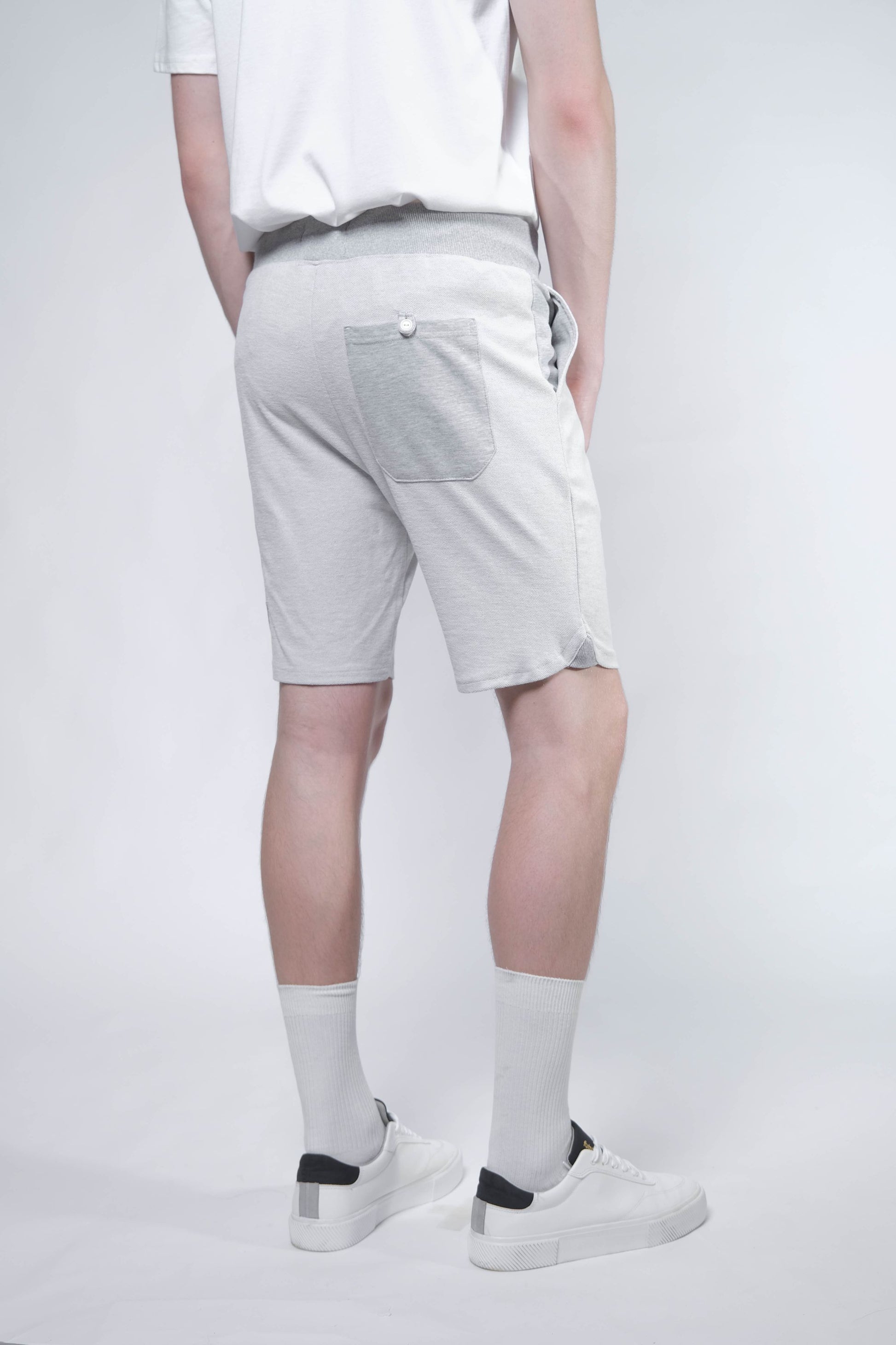 Reversed Cargo Shorts (Grey Melange) - [MIGO Menswear]