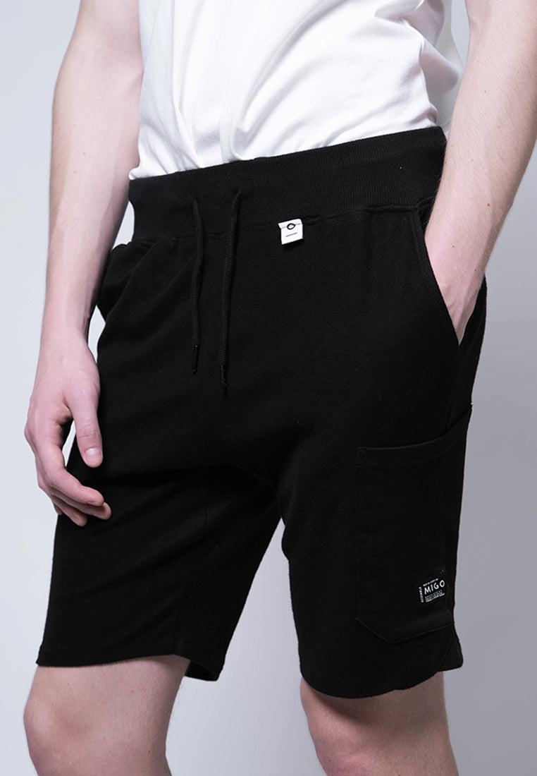 Reversed Cargo Shorts (Black) - [MIGO Menswear]