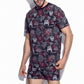 Cotton Pattern Crew Neck Tee (Horror Black) - [MIGO Menswear]