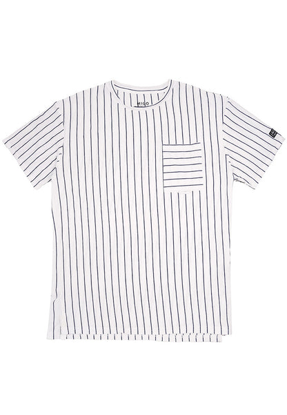 Stripe Pocket Tee (White/Navy) - [MIGO Menswear]