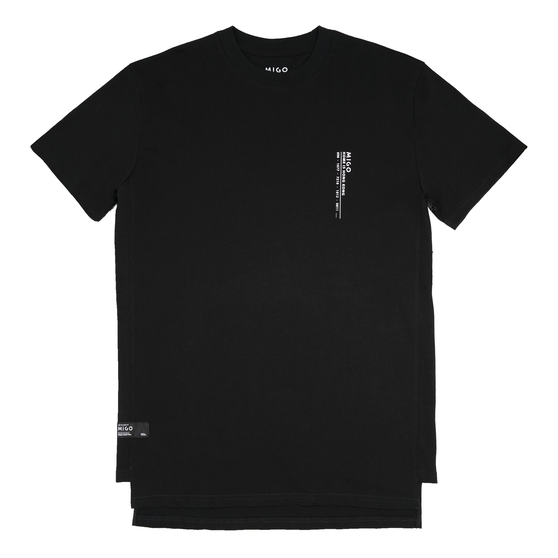 Hong Kong Side Split Tee (Black) - [MIGO] - [Hong Kong Brand] - [Menswear] - [本地品牌] - [男裝] - [運動服] - [casual wear] 