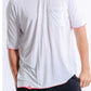 Oversize Pima Cotton Raglan Tee (White with Red Stitches) - [MIGO Menswear]