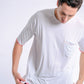 Oversize Pima Cotton Raglan Tee (White with Red Stitches) - [MIGO Menswear]