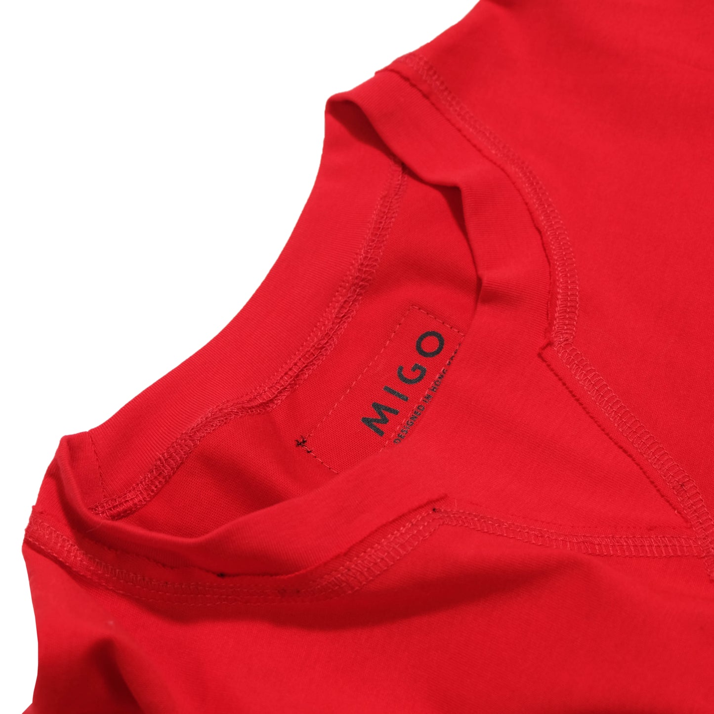 Flatlock Tee (Red) - [MIGO Menswear]