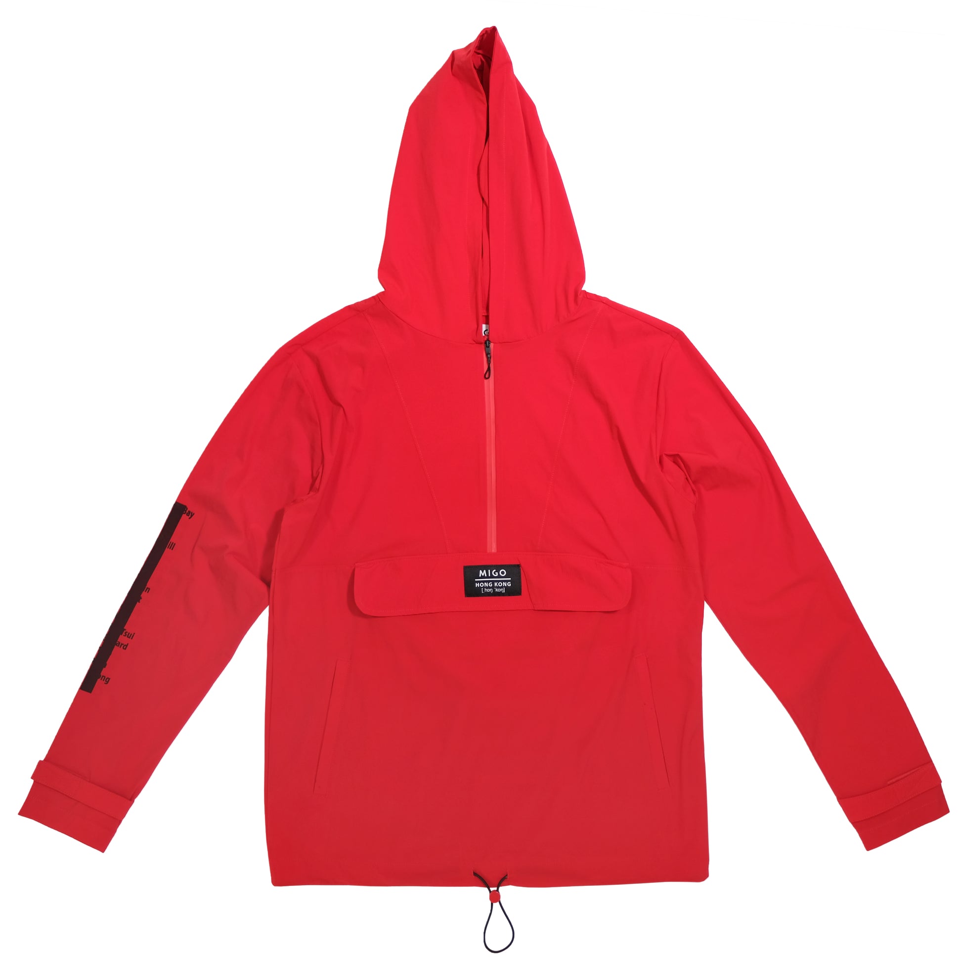 Front Zip Windbreaker (Red) - [MIGO Menswear]