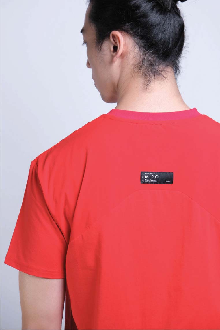 Flatlock Tee (Red) - [MIGO Menswear]