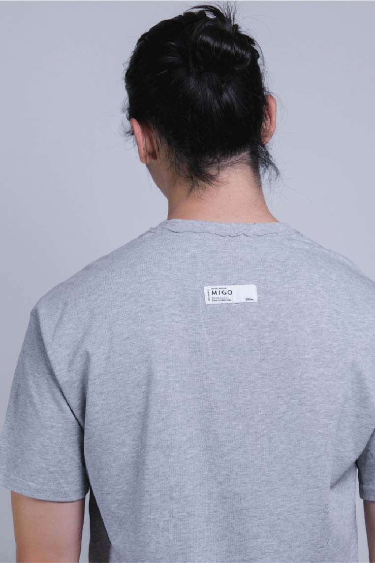Flatlock Tee (Grey Melange) - [MIGO Menswear]