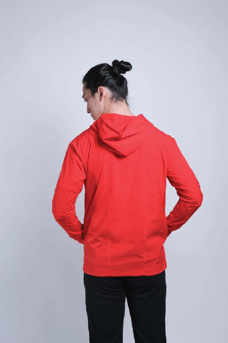 Front Zip Windbreaker (Red) - [MIGO Menswear]