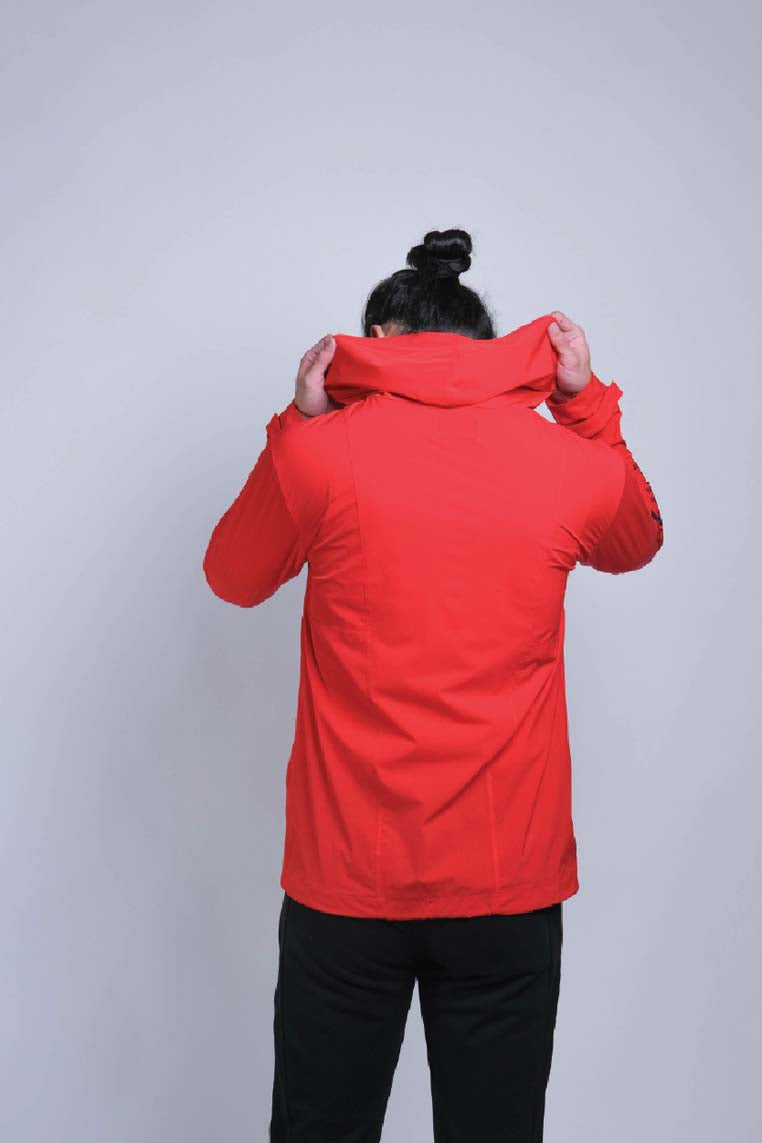 Front Zip Windbreaker (Red) - [MIGO Menswear]