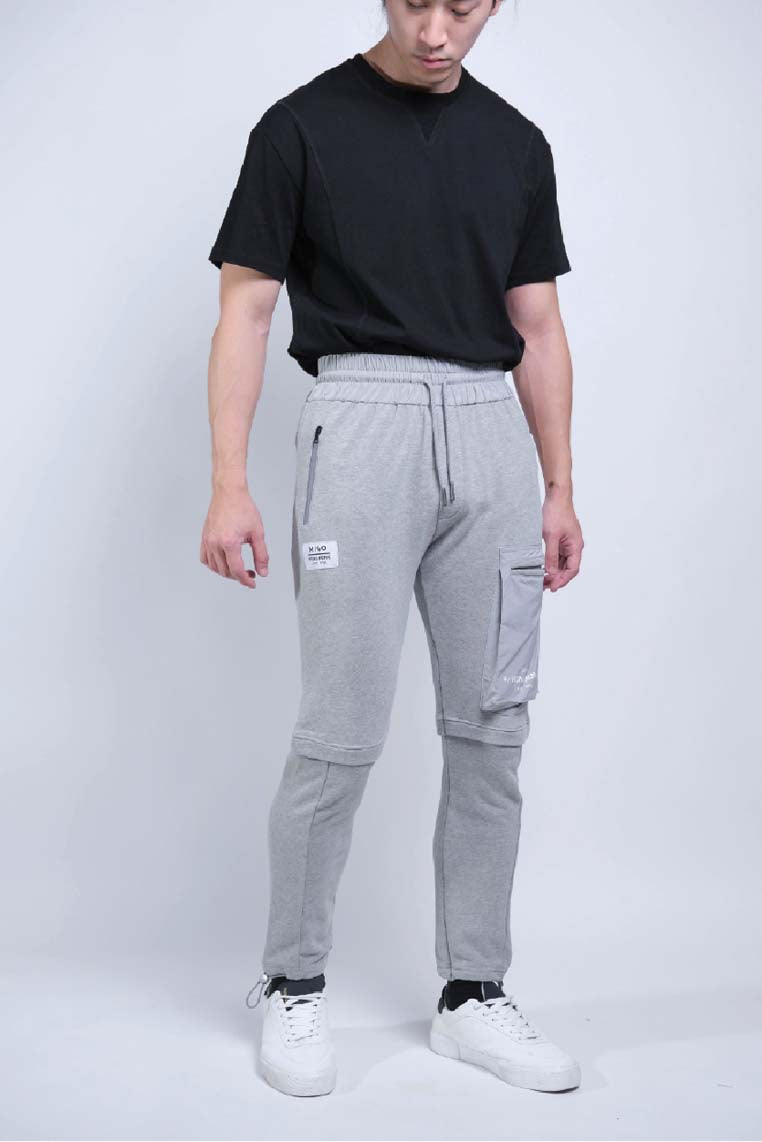 Woven Pocket Joggers (Grey Melange) - [MIGO Menswear]