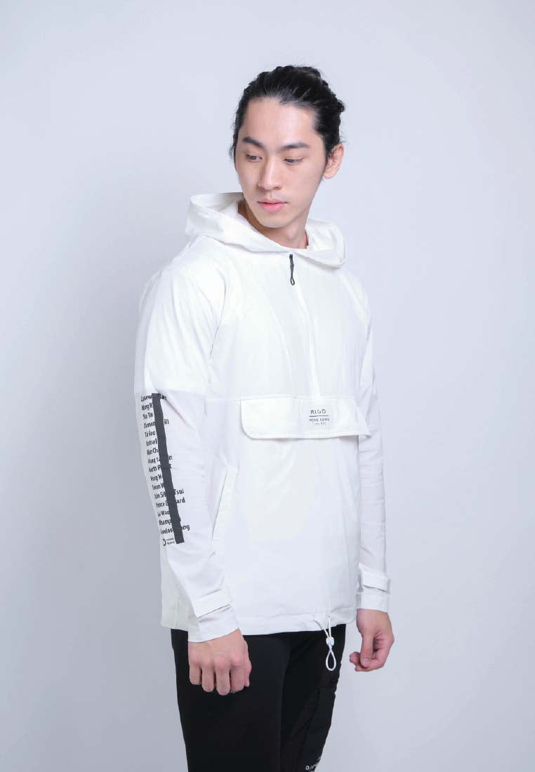 Front Zip Windbreaker (Offwhite) - [MIGO Menswear]