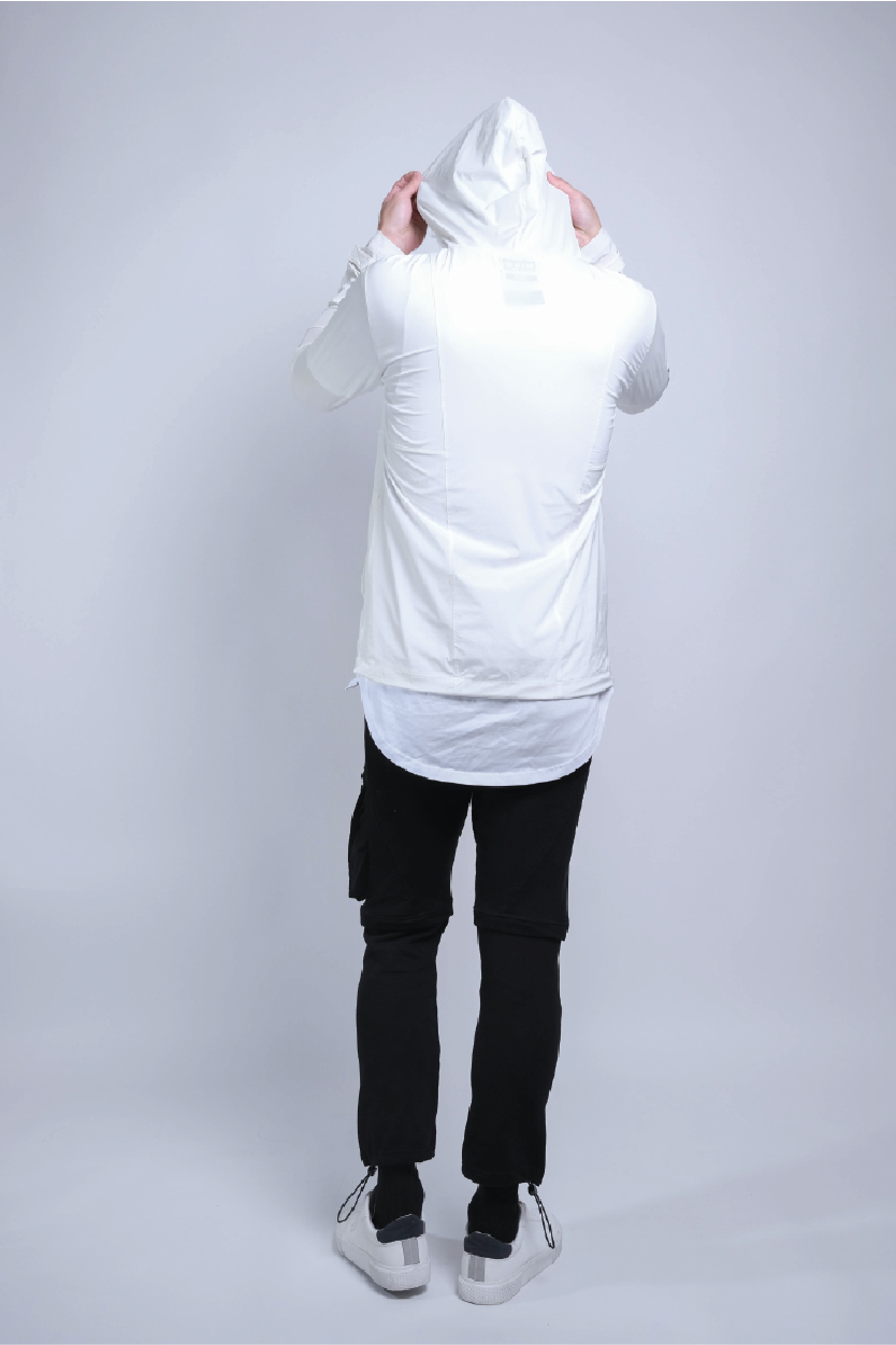 Front Zip Windbreaker (Offwhite) - [MIGO Menswear]