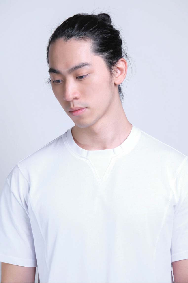 Flatlock Tee (Offwhite) - [MIGO Menswear]