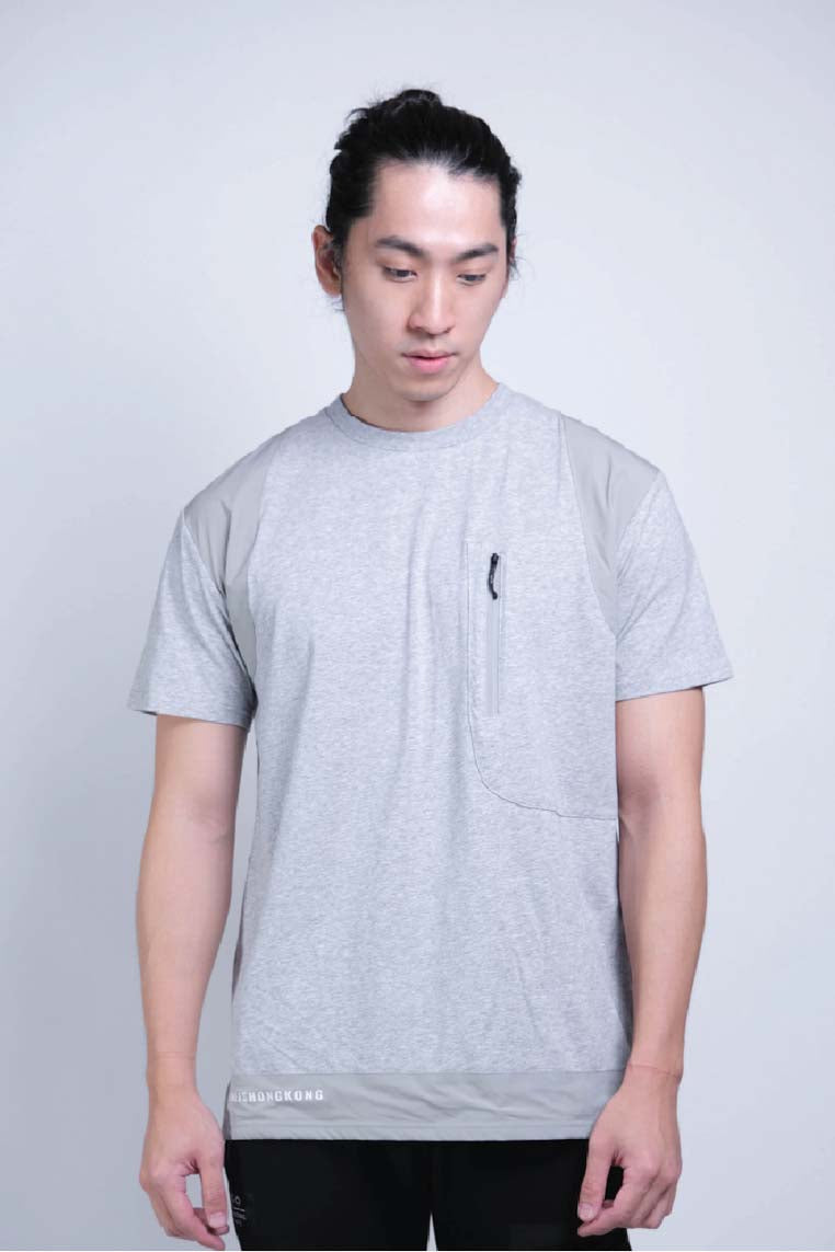 Tagging Pocket Tee (Grey Melange) - [MIGO Menswear]