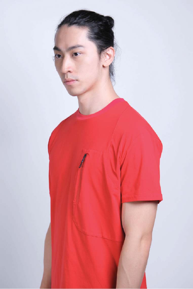 Tagging Pocket Tee (Red) - [MIGO Menswear]