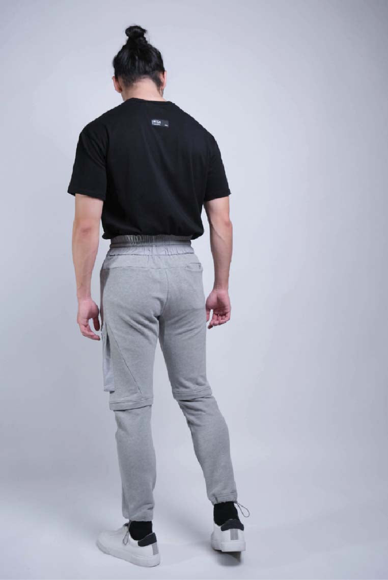Woven Pocket Joggers (Grey Melange) - [MIGO Menswear]
