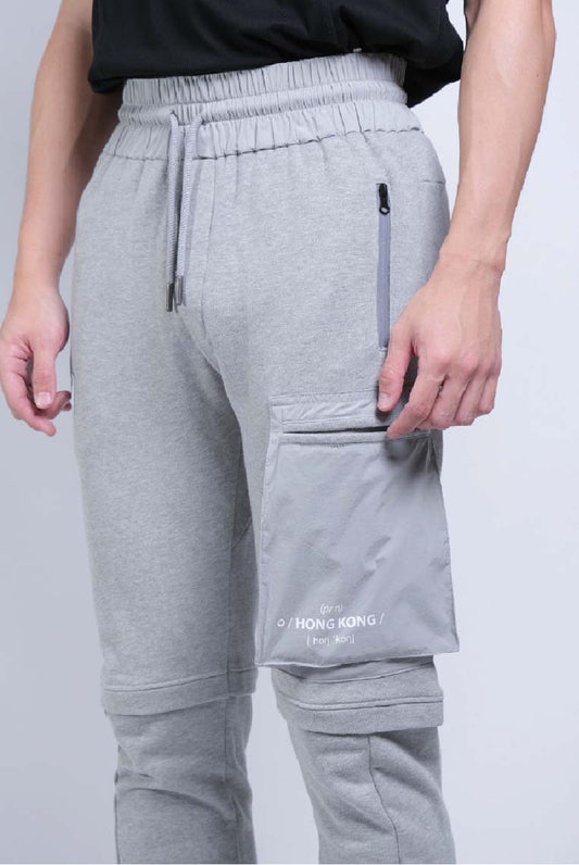 Woven Pocket Joggers (Grey Melange) - [MIGO Menswear]