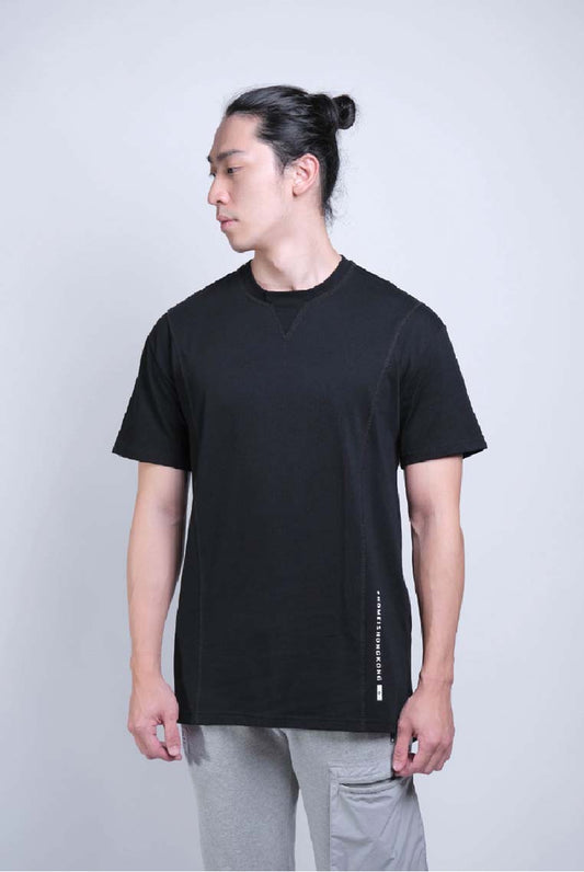 Flatlock Tee (Black) - [MIGO Menswear]