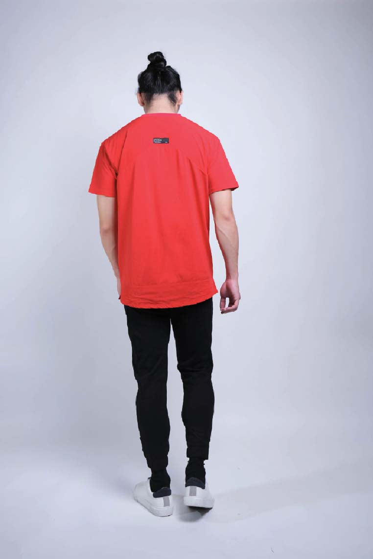 Tagging Pocket Tee (Red) - [MIGO Menswear]