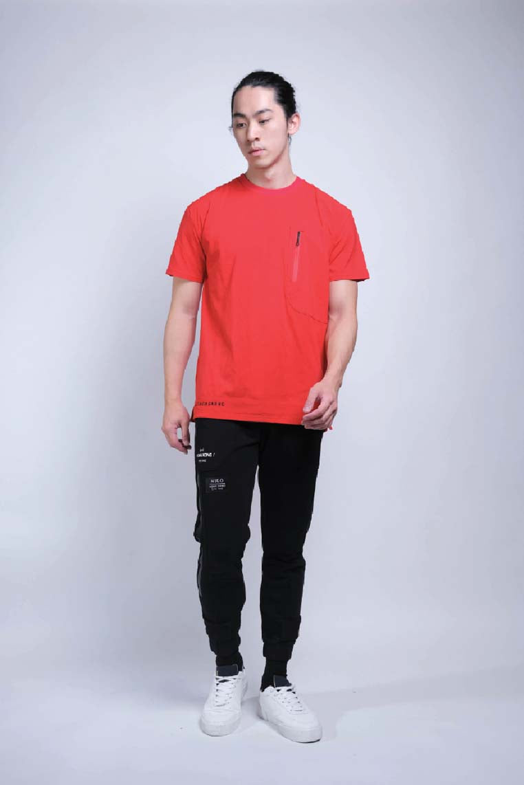 Tagging Pocket Tee (Red) - [MIGO Menswear]