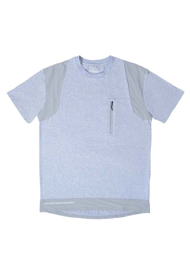 Tagging Pocket Tee (Grey Melange) - [MIGO Menswear]