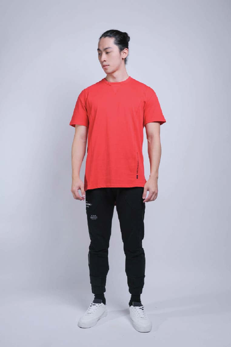 Flatlock Tee (Red) - [MIGO Menswear]