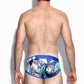 Micro Fibre Pattern Brief (Scene Blue) - [MIGO Menswear]