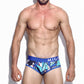 Micro Fibre Pattern Brief (Scene Blue) - [MIGO Menswear]