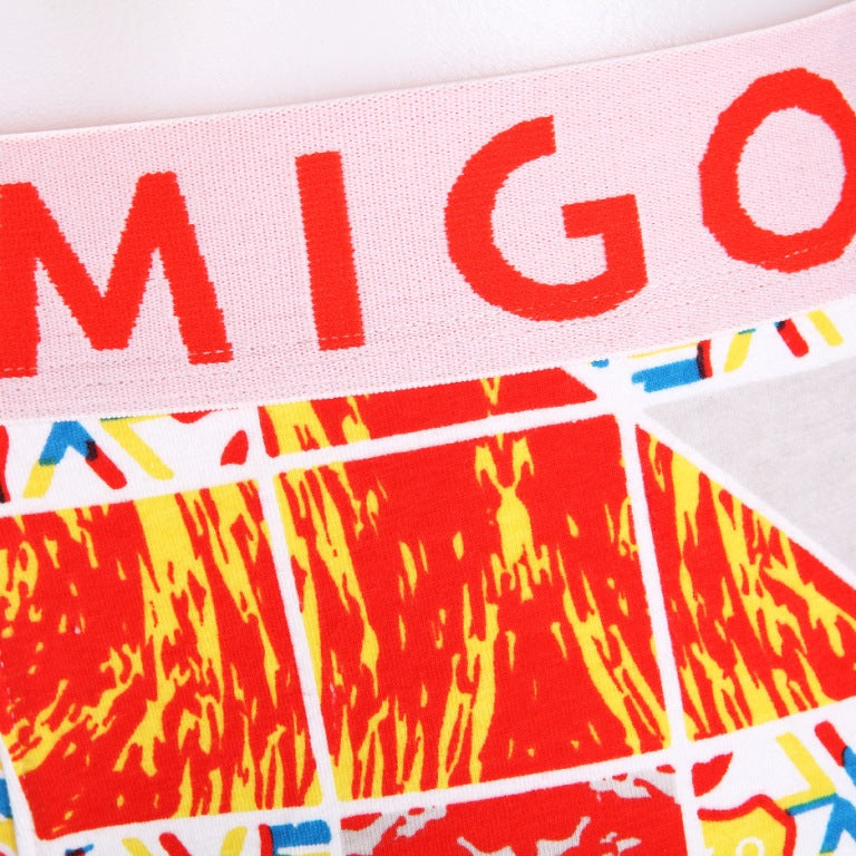 Cotton Pattern Trunk (Signs Red) - [MIGO Menswear]