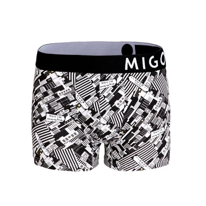 Cotton Pattern Trunk (Home Black) - [MIGO Menswear]