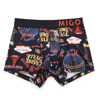 Micro Fibre Pattern Trunk (Lightbox Black) - [MIGO Menswear]