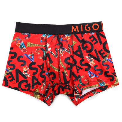 Micro Fibre Pattern Trunk (Bello Red) - [MIGO Menswear]