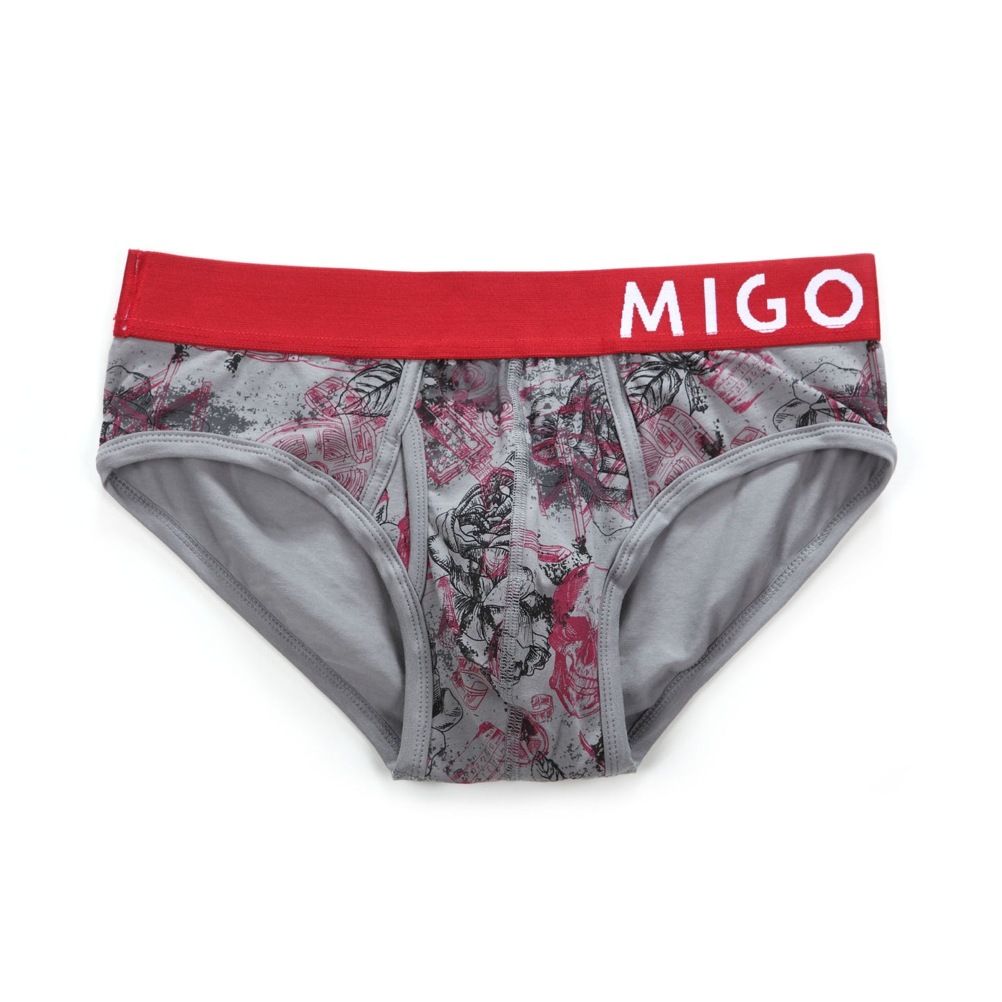 Cotton Pattern Brief (Horror Grey) - [MIGO Menswear]
