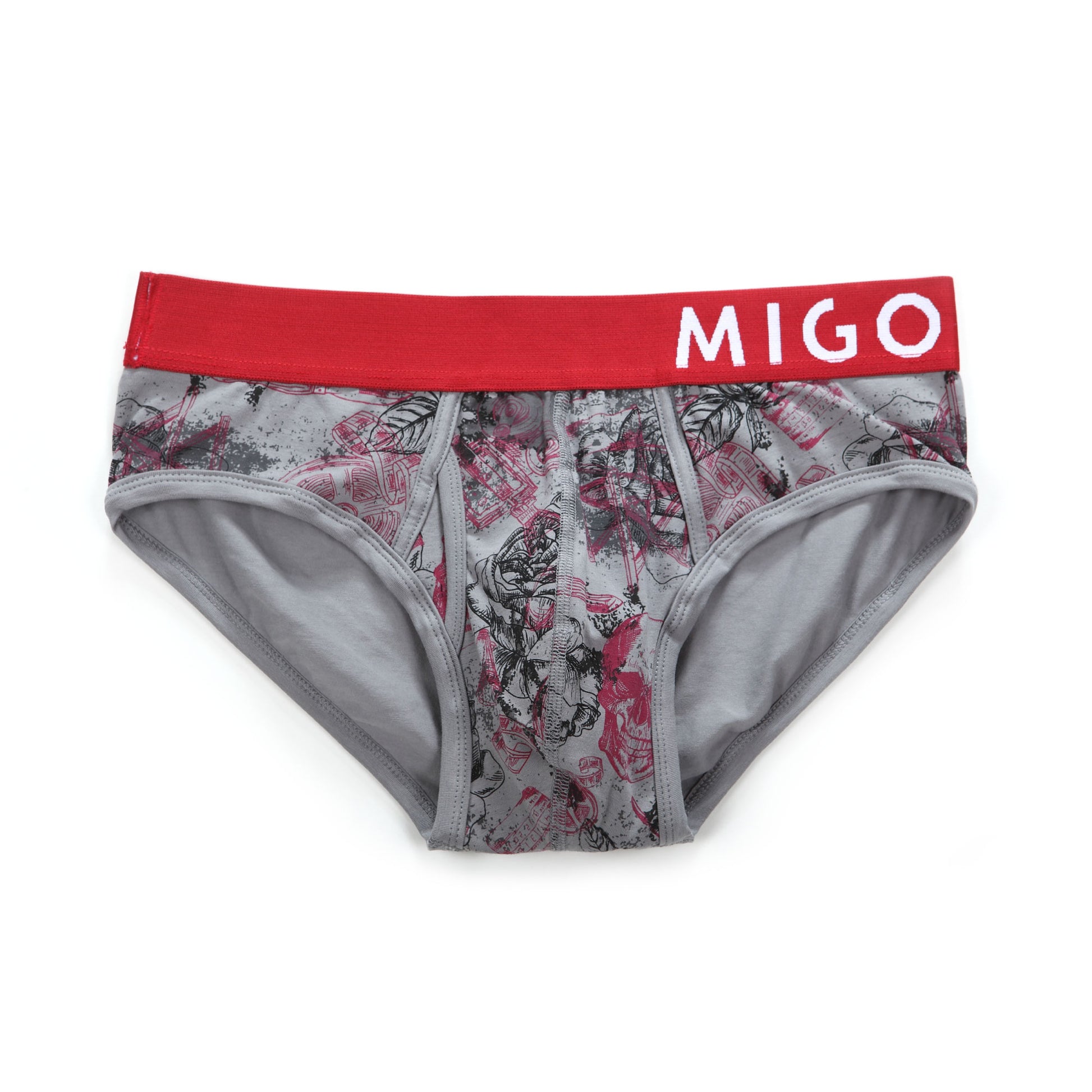 Cotton Pattern Brief (Horror Grey) - [MIGO Menswear]