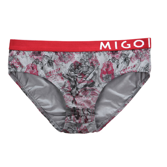 Cotton Pattern Ladies Brief (Horror Grey) - [MIGO Menswear]