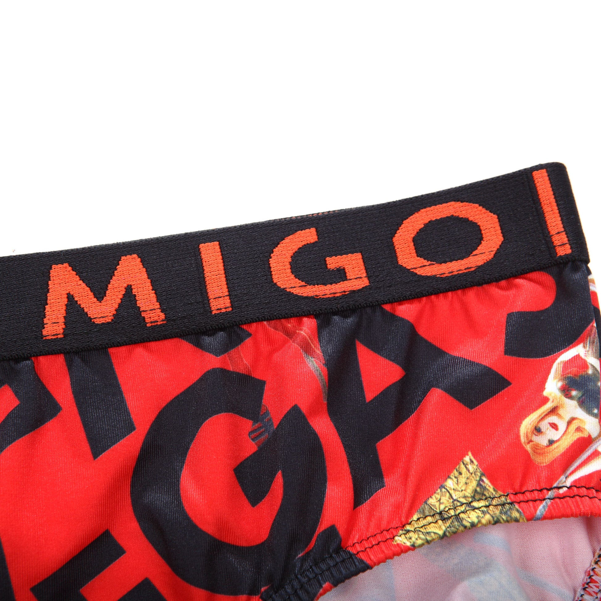 Micro Fibre Pattern Ladies Brief (Bello Red) - [MIGO Menswear]